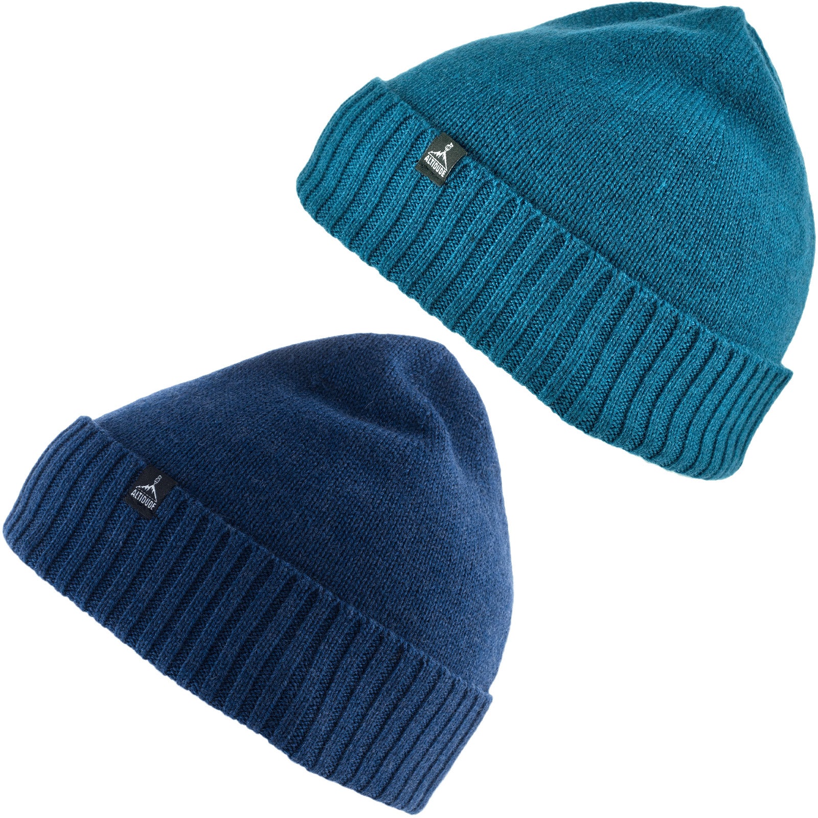 Altidude Winter Hat Plain Fine Knitted Hat Unisex Beanie 100% Merino Wool