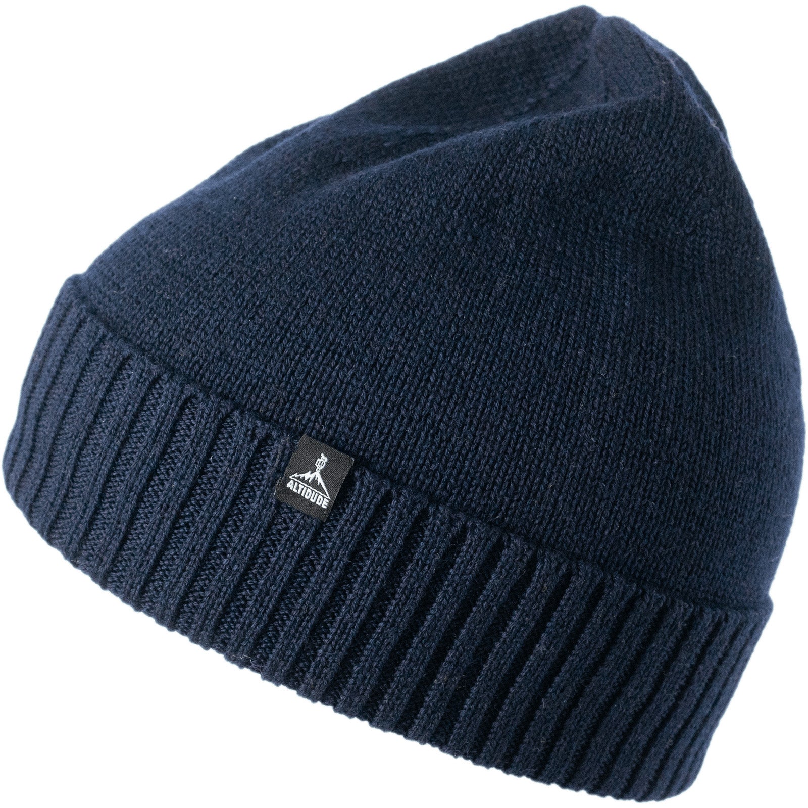 Bonnet d'hiver Altidude en maille fine unie, bonnet unisexe 100 % laine mérinos