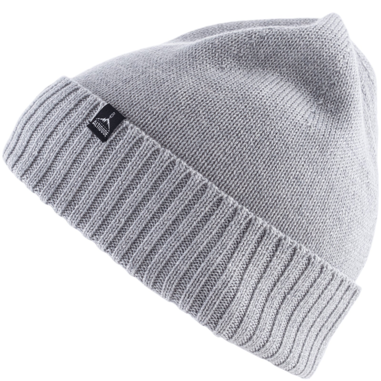 Altidude Winter Hat Plain Fine Knitted Hat Unisex Beanie 100% Merino Wool