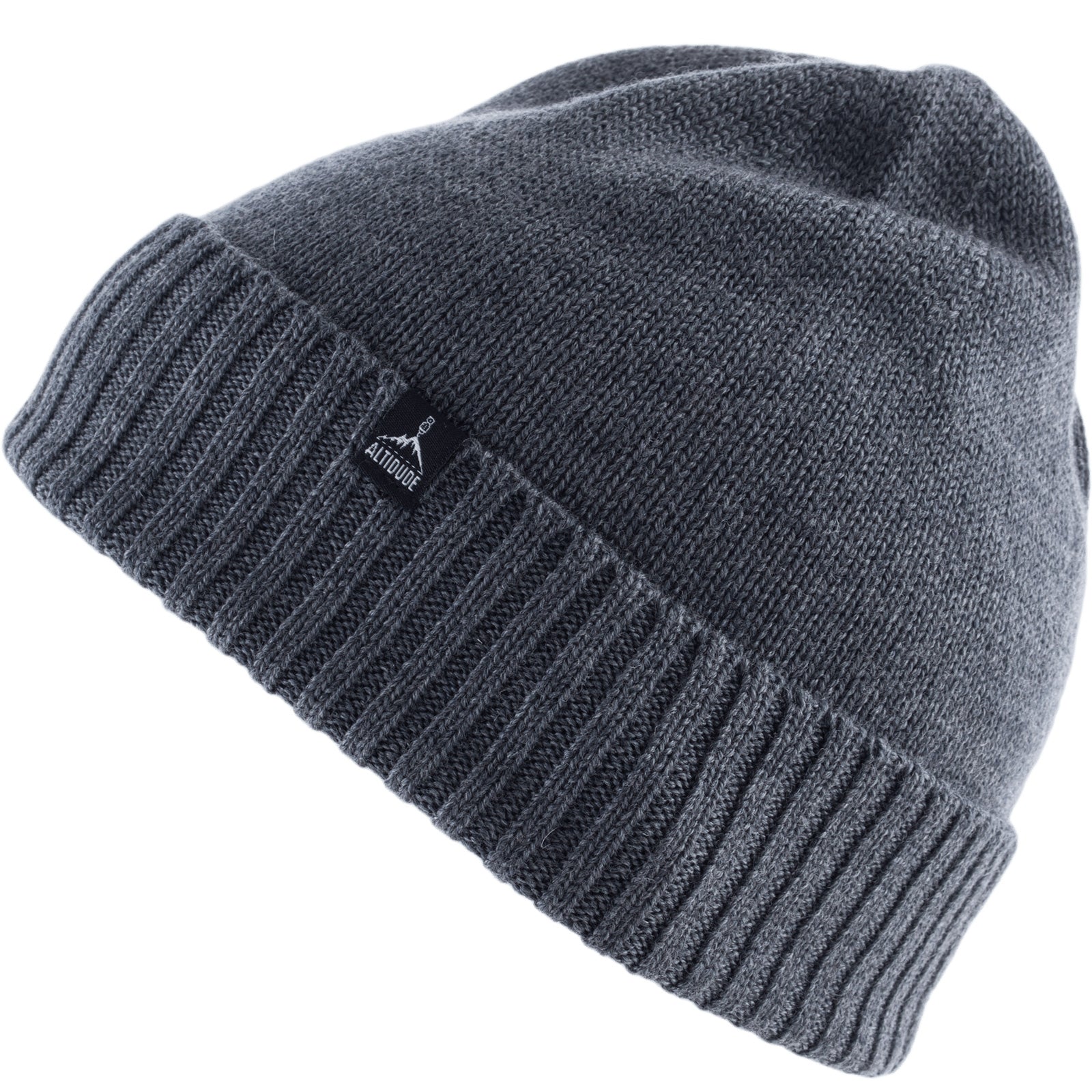Altidude Winter Hat Plain Fine Knitted Hat Unisex Beanie 100% Merino Wool