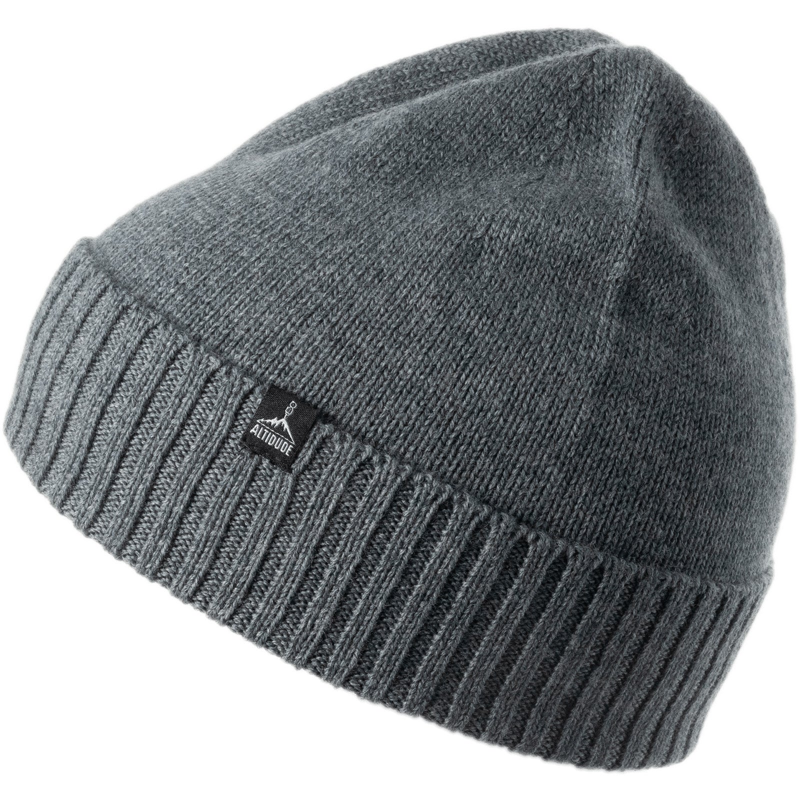 Bonnet d'hiver Altidude en maille fine unie, bonnet unisexe 100 % laine mérinos