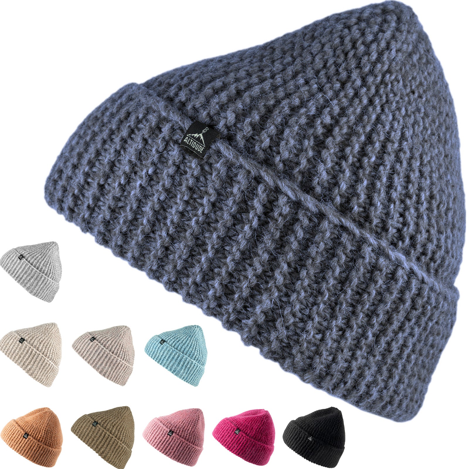 ALTIDUDE Winter Hat Cloud Chunky Knit Hat Unisex Beanie Alpaca & Merino Wool