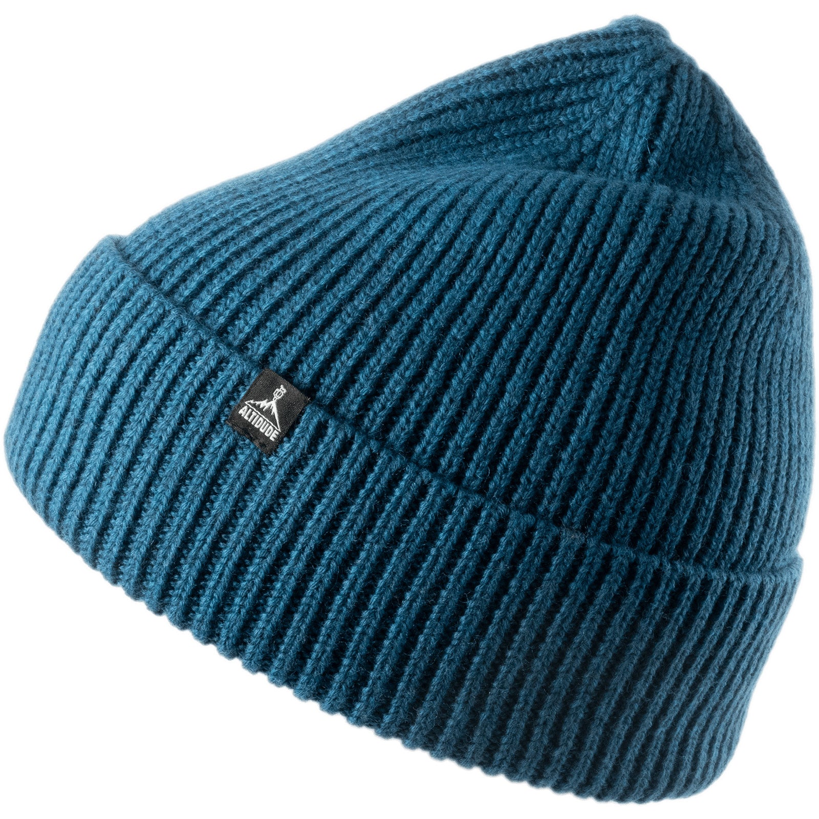 Bonnet d'hiver ALTIDUDE en tricot côtelé uni, bonnet unisexe 100 % laine mérinos
