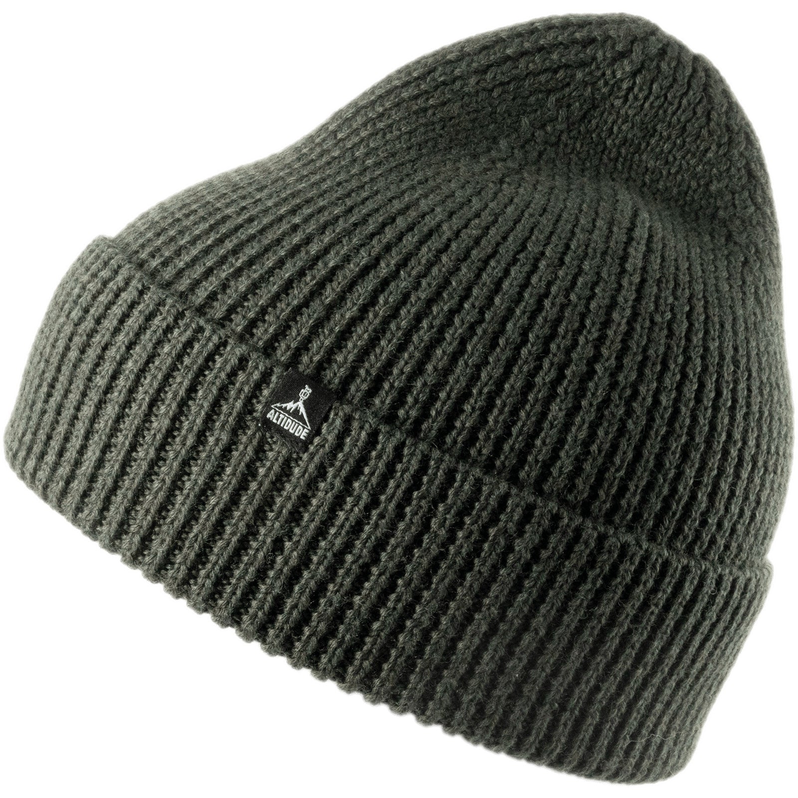 ALTIDUDE Winter Hat Solid Rib Knit Hat Unisex Beanie 100% Merino Wool
