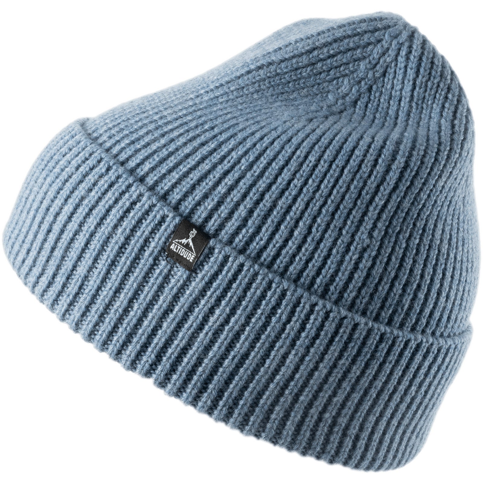 Bonnet d'hiver ALTIDUDE en tricot côtelé uni, bonnet unisexe 100 % laine mérinos