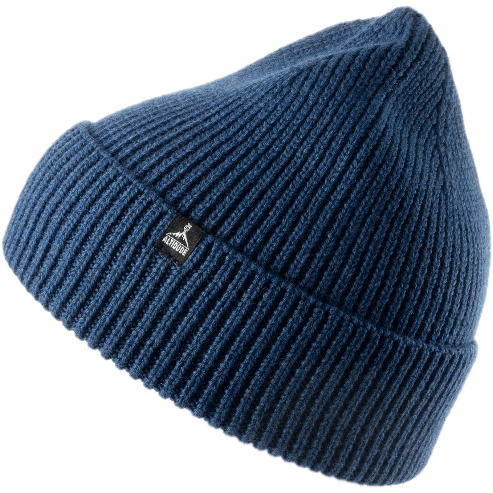 Bonnet d'hiver ALTIDUDE en tricot côtelé uni, bonnet unisexe 100 % laine mérinos