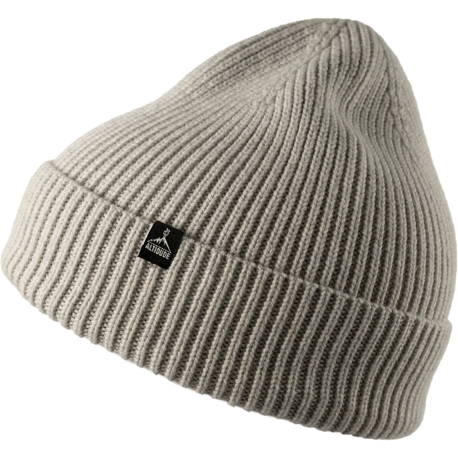 Bonnet d'hiver ALTIDUDE en tricot côtelé uni, bonnet unisexe 100 % laine mérinos