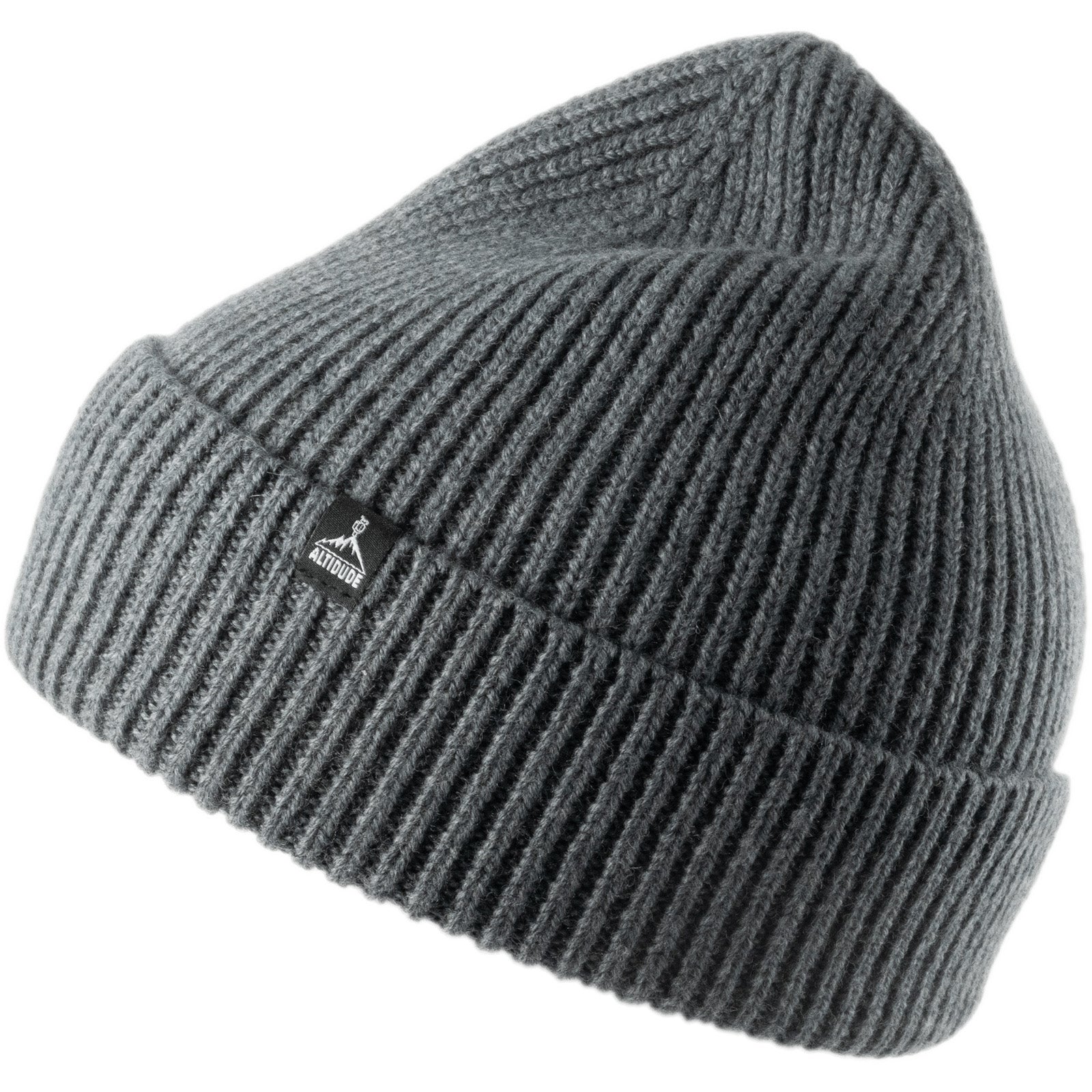 Bonnet d'hiver ALTIDUDE en tricot côtelé uni, bonnet unisexe 100 % laine mérinos