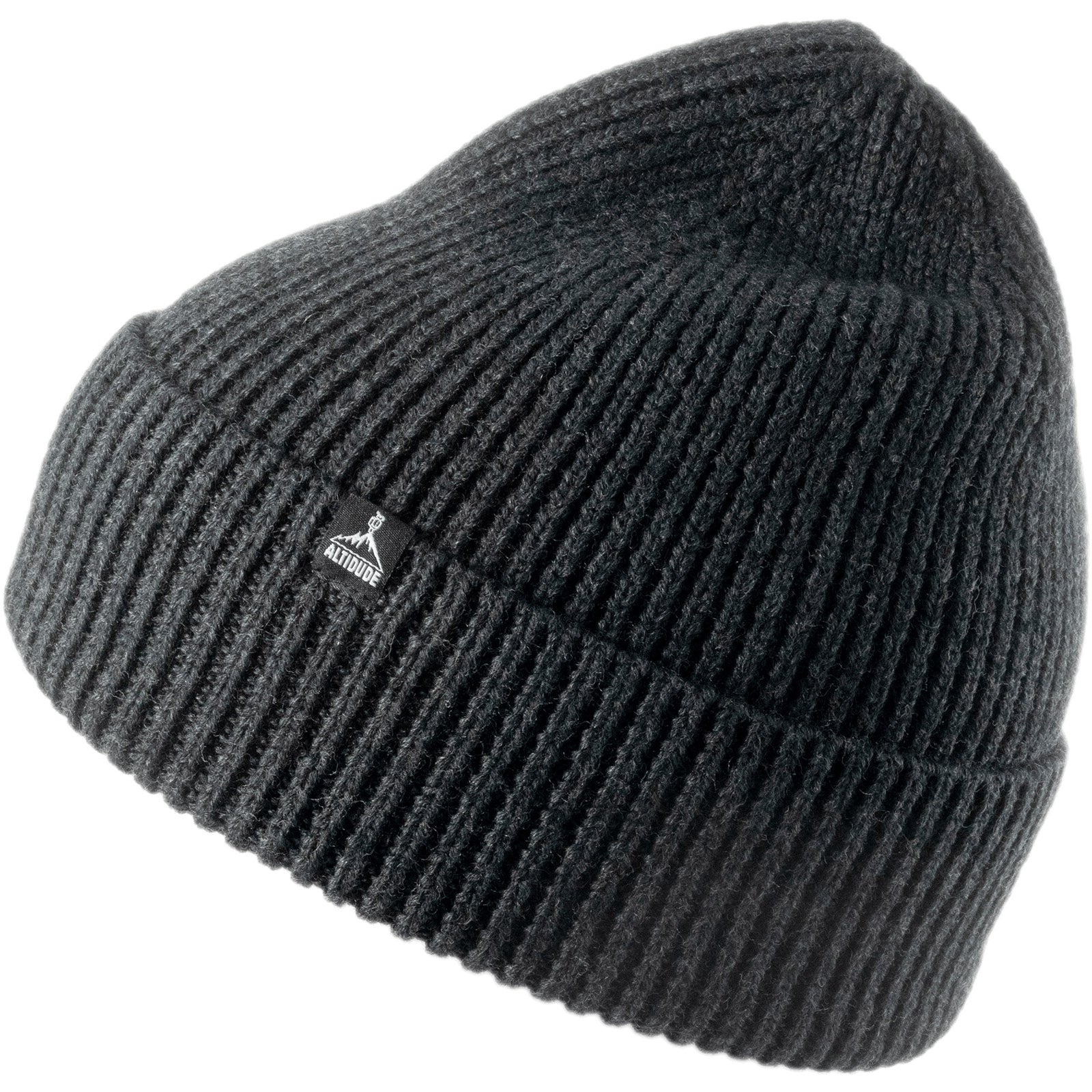 ALTIDUDE Winter Hat Solid Rib Knit Hat Unisex Beanie 100% Merino Wool