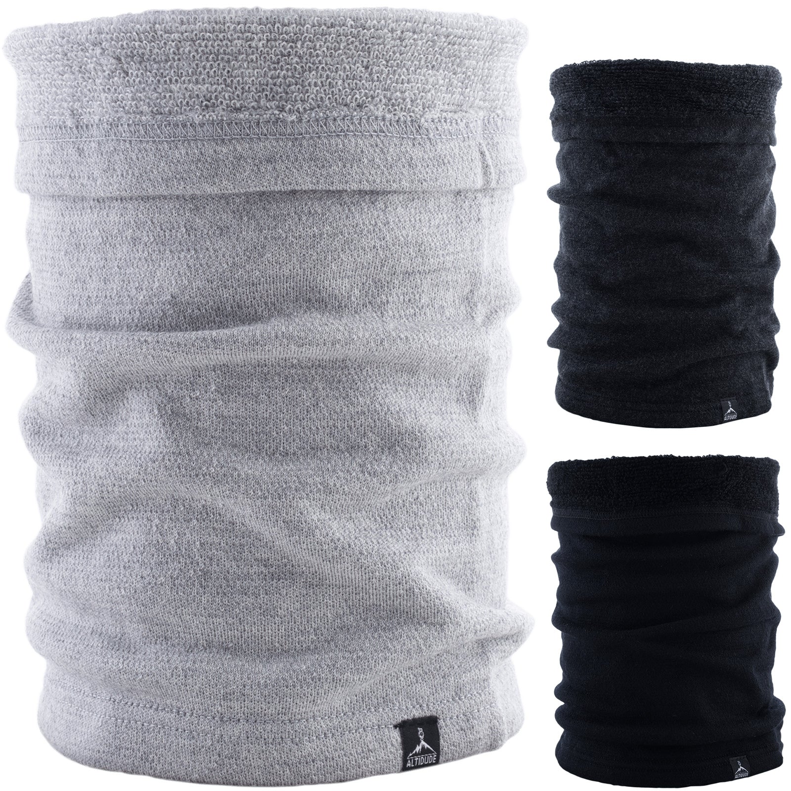 ALTIDUDE tube scarf Terrytube loop knit scarf 100% Merino terry wool