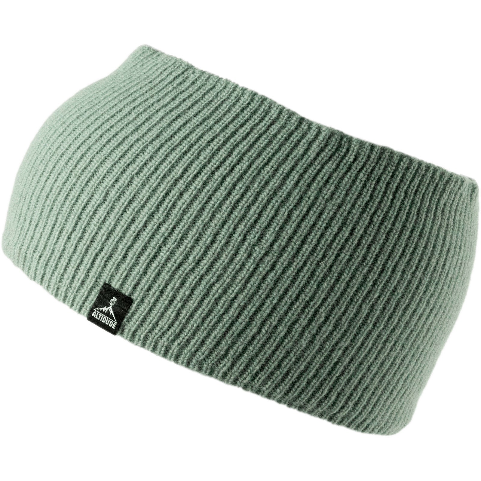 Bandeau ALTIDUDE en laine mérinos, bandeau en tricot côtelé Hermit, protège-oreilles en laine d'agneau