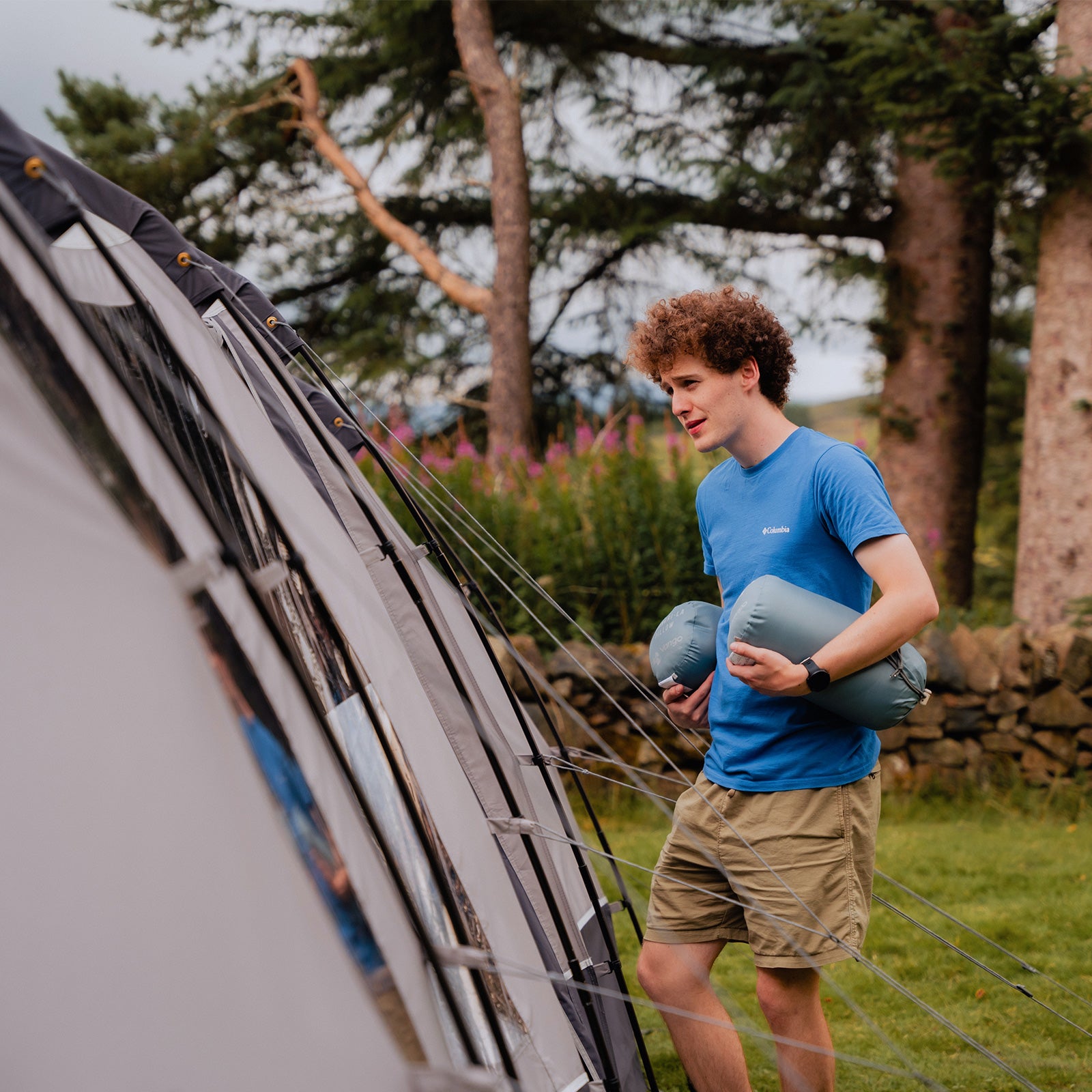VANGO Camping Kopfkissen Shangri-La Reise Sitz Kissen Leicht Auto 100% Baumwolle