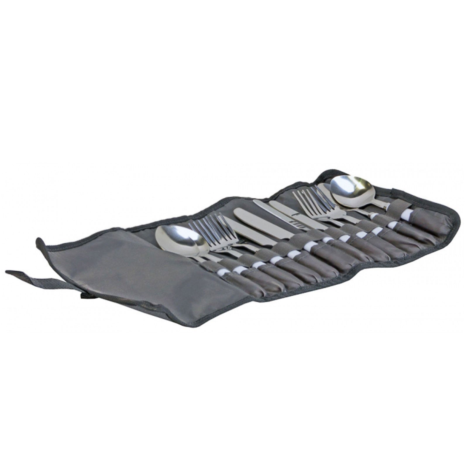 VANGO 12teilig Reise Besteck Set Edelstahl Camping Besteck Essbesteck 4 Personen