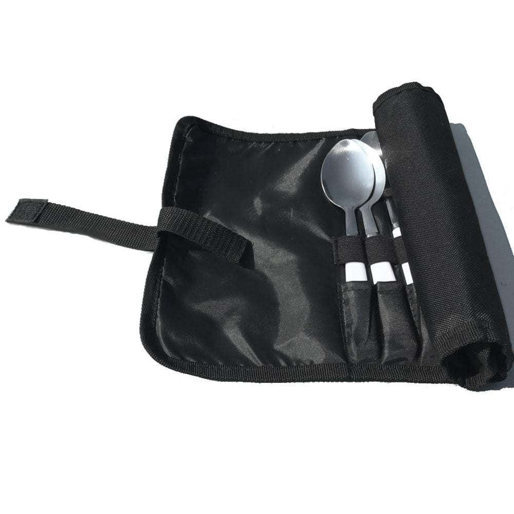 VANGO Ensemble de couverts de voyage 12 pièces en acier inoxydable pour le camping et la salle à manger pour 4 personnes