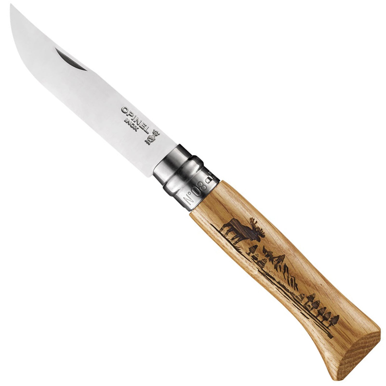 Couteau de poche OPINEL Animalia 08 motif animalier couteau pliant camping acier inoxydable bois