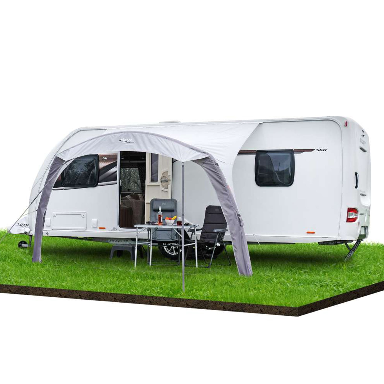 VANGO Caravan Sonnensegel Air Beam Wohn Wagen Mobil Markise Vordach Keder 3,5 m