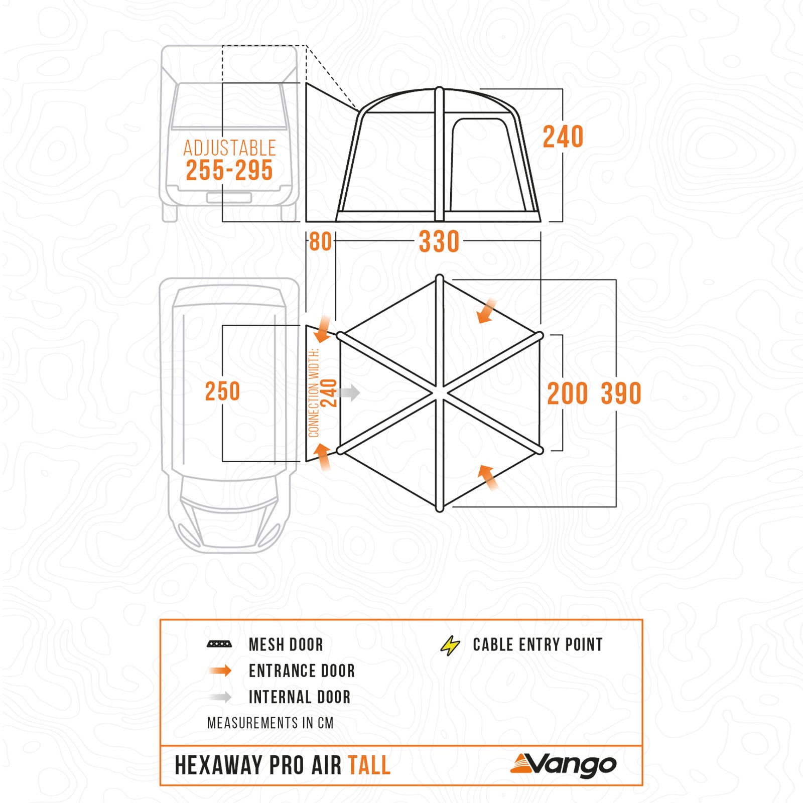 Auvent pour camping-car VANGO, auvent HexAway Pro Air Tall Airbeam, tente gonflable