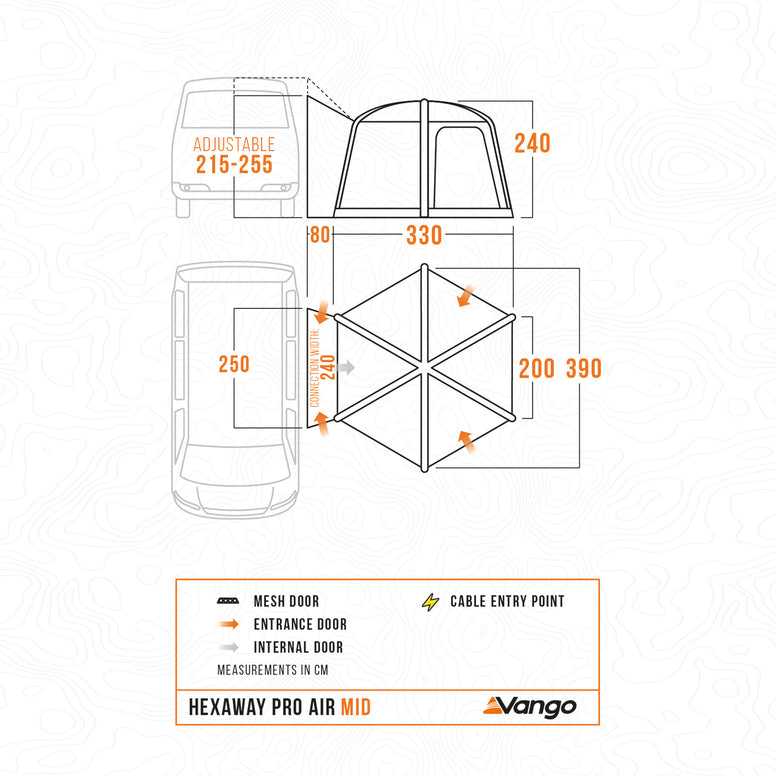 VANGO Bus Vorzelt Busvorzelt HexAway Pro Air Mid Airbeam Luftzelt Van Aufblasbar