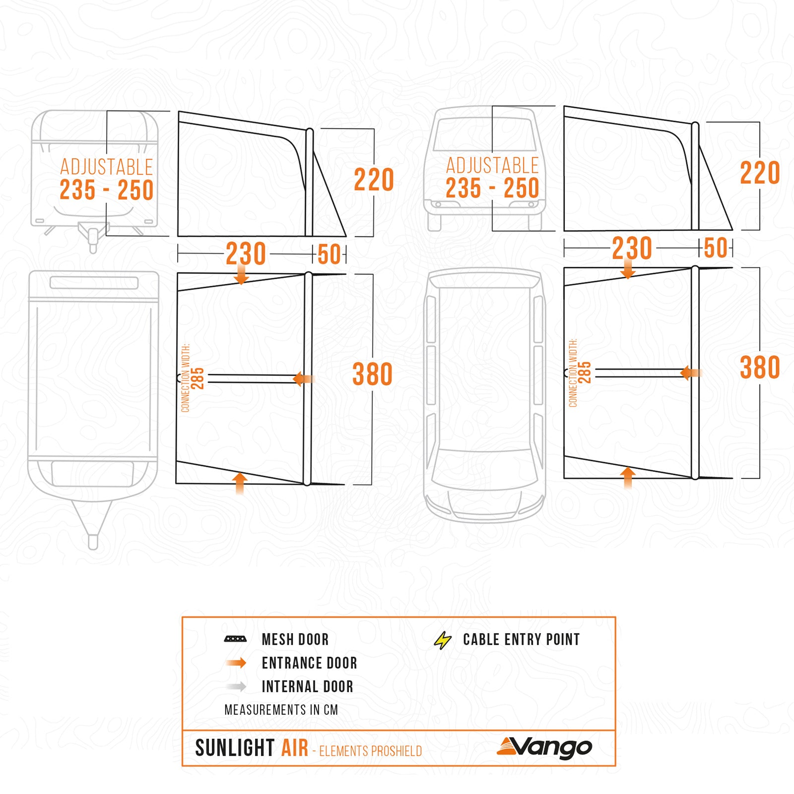 VANGO Bus Vorzelt Sunlight Air ProShield Camping Luftzelt Wohnmobil Aufblasbar