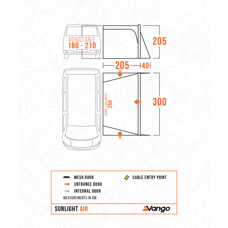 VANGO Bus Vorzelt Sunlight Air Low Camping Auto Luftzelt Wohnmobil Aufblasbar