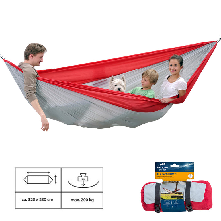 AMAZONAS Travel Hammock Silk Traveller XXL 2 Person Multi-person Hammock