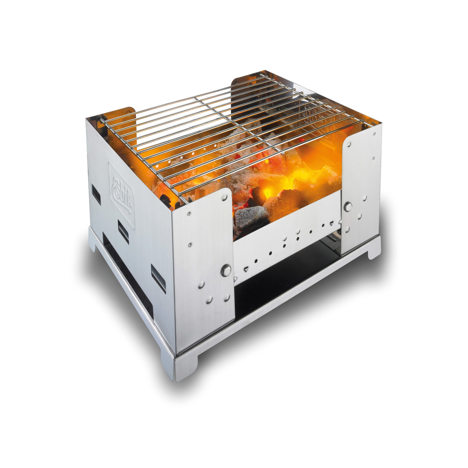 ESBIT Kohlegrill Koffergrill BBQ Camping Grill Holzkohlegrill Klappgrill Klein