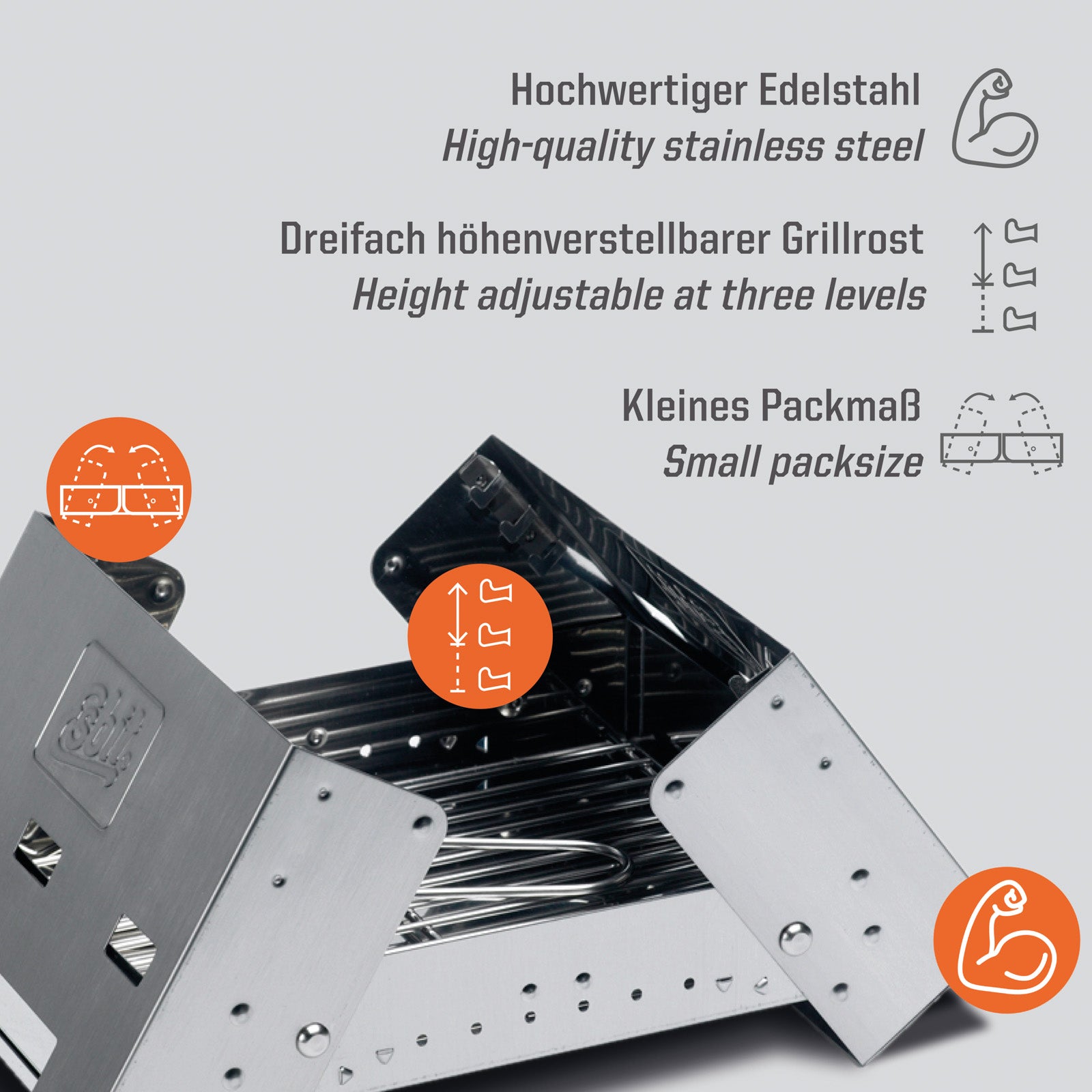 Barbecue au charbon de bois ESBIT, barbecue valise, barbecue de camping, barbecue au charbon de bois, barbecue pliable, petit