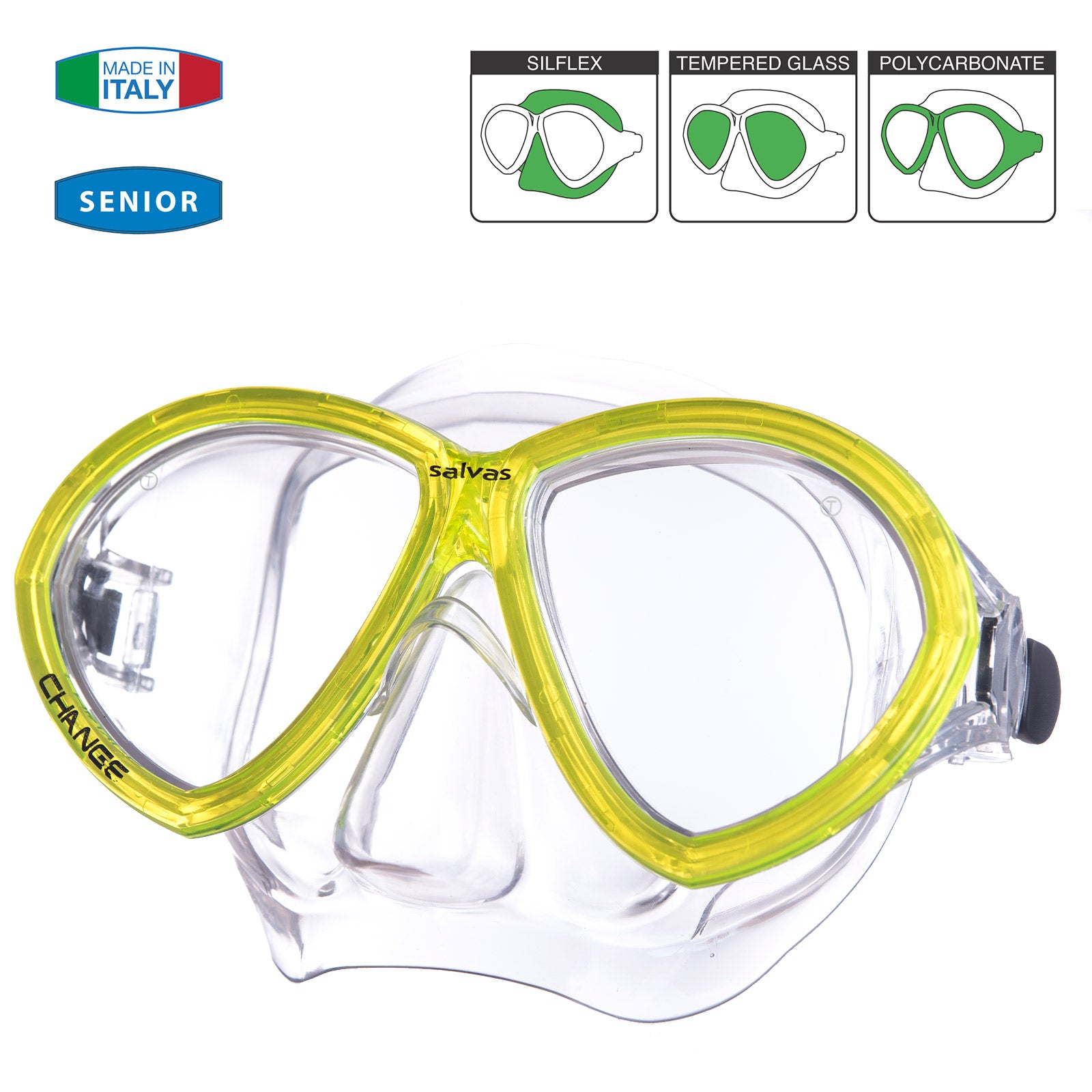 Masque de plongée SALVAS Change Sr Tuba Lunettes de natation antibuée Adulte