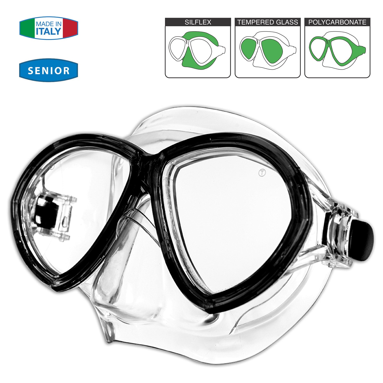 Masque de plongée SALVAS Change Sr Tuba Lunettes de natation antibuée Adulte