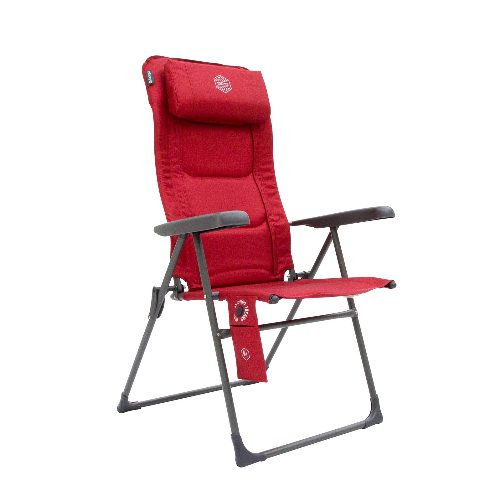 VANGO Camping Stuhl Radiate DLX Heiz Auflage Klappstuhl Liege Hoch Lehner 140 kg