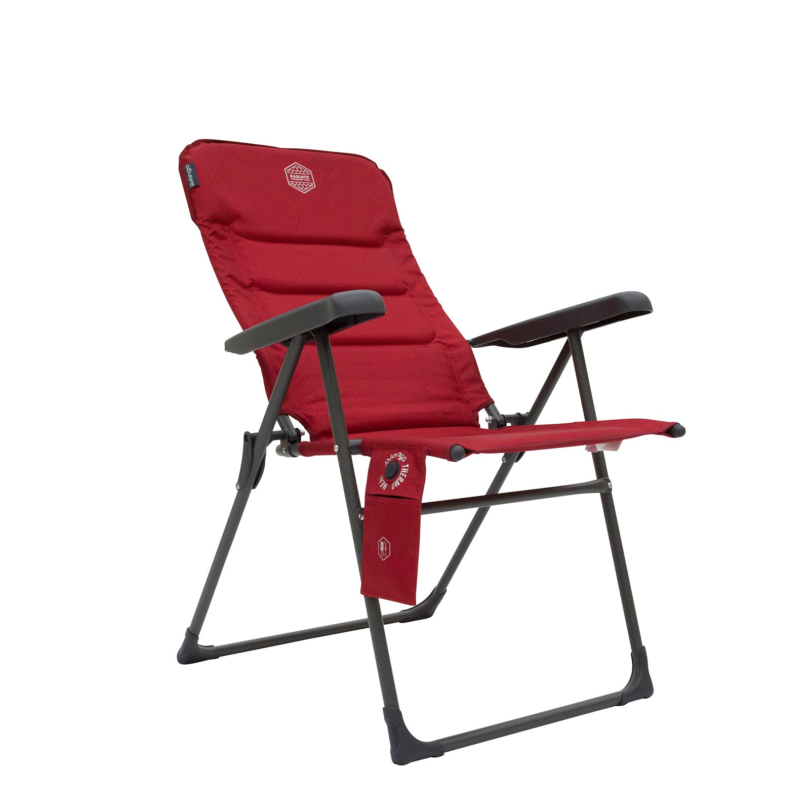 Chaise de camping pliante VANGO Radiate avec coussin chauffant et dossier haut, capacité de charge : 140 kg