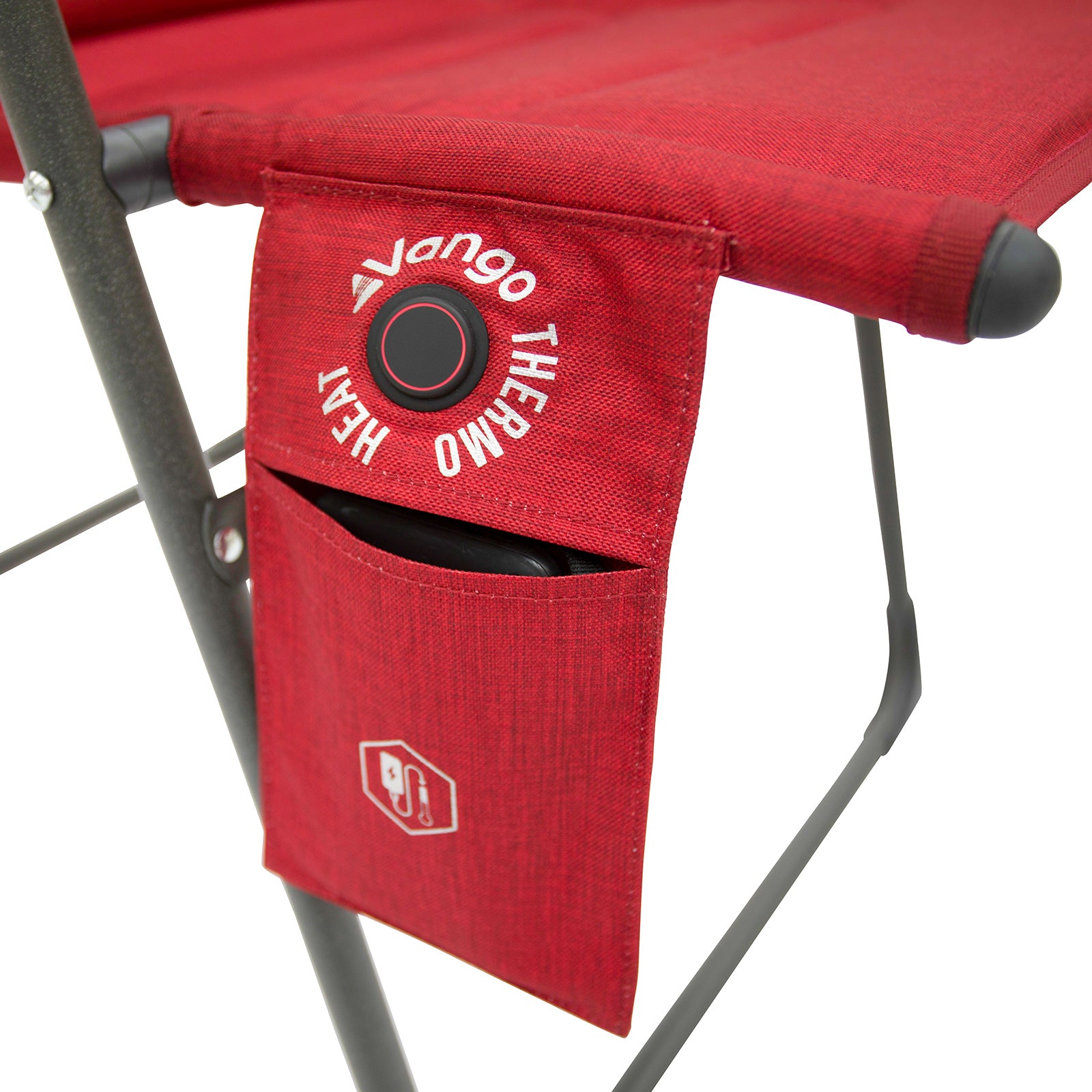 Chaise de camping pliante VANGO Radiate avec coussin chauffant et dossier haut, capacité de charge : 140 kg