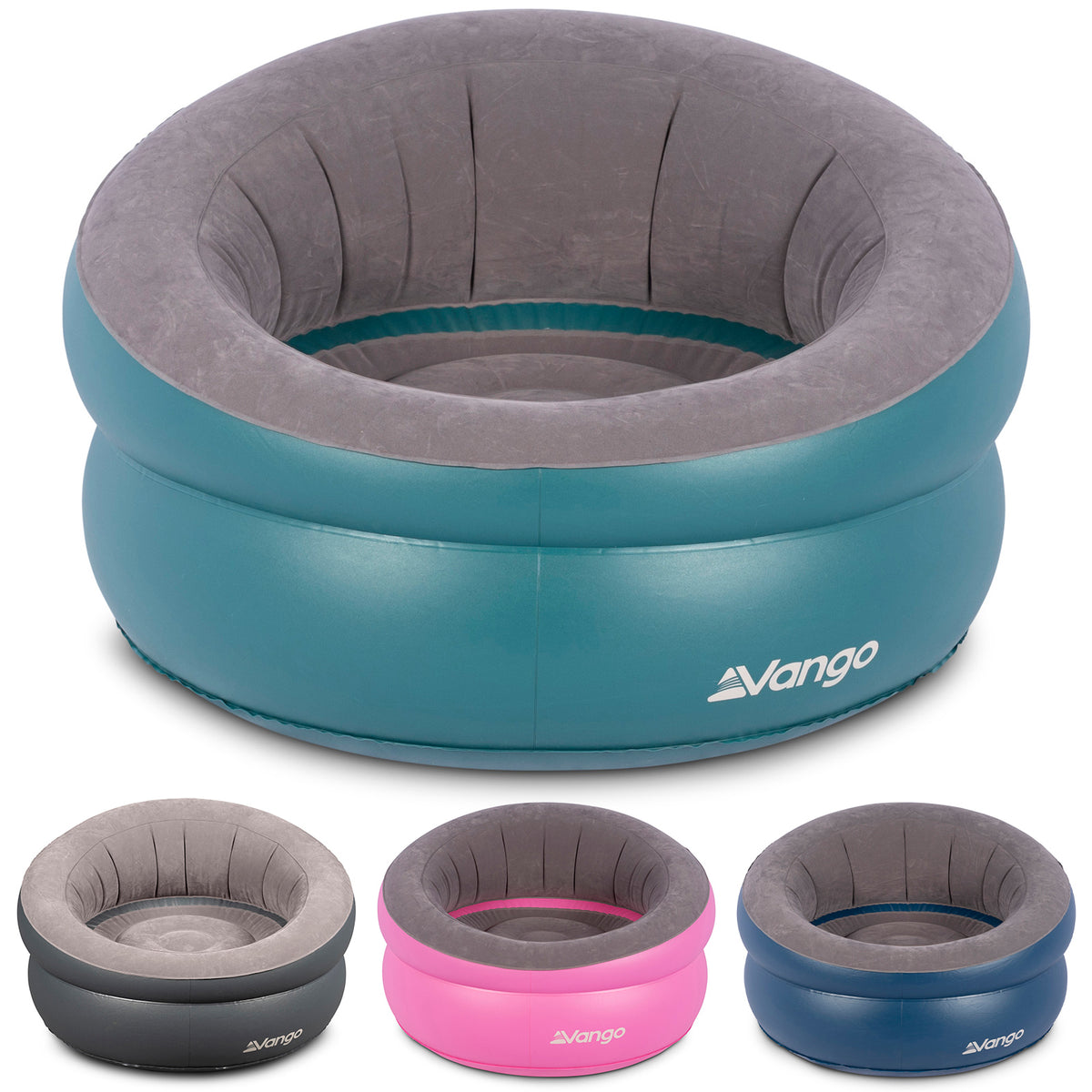 campingstuhl aufblasbar VANGO Luft Sessel Donut Garten Luft Sofa Lounge Stuhl Auf bodybuilding What is your opinion Farbe:weiße Schrift