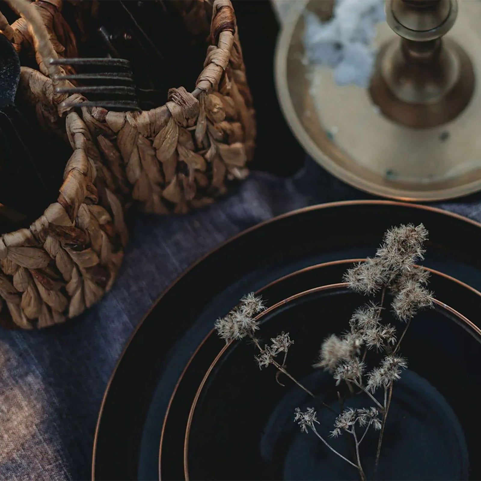 BAREBONES Emaille Teller Set Retro Camping Reise Geschirr 2 tlg Edelstahl Ø28 cm