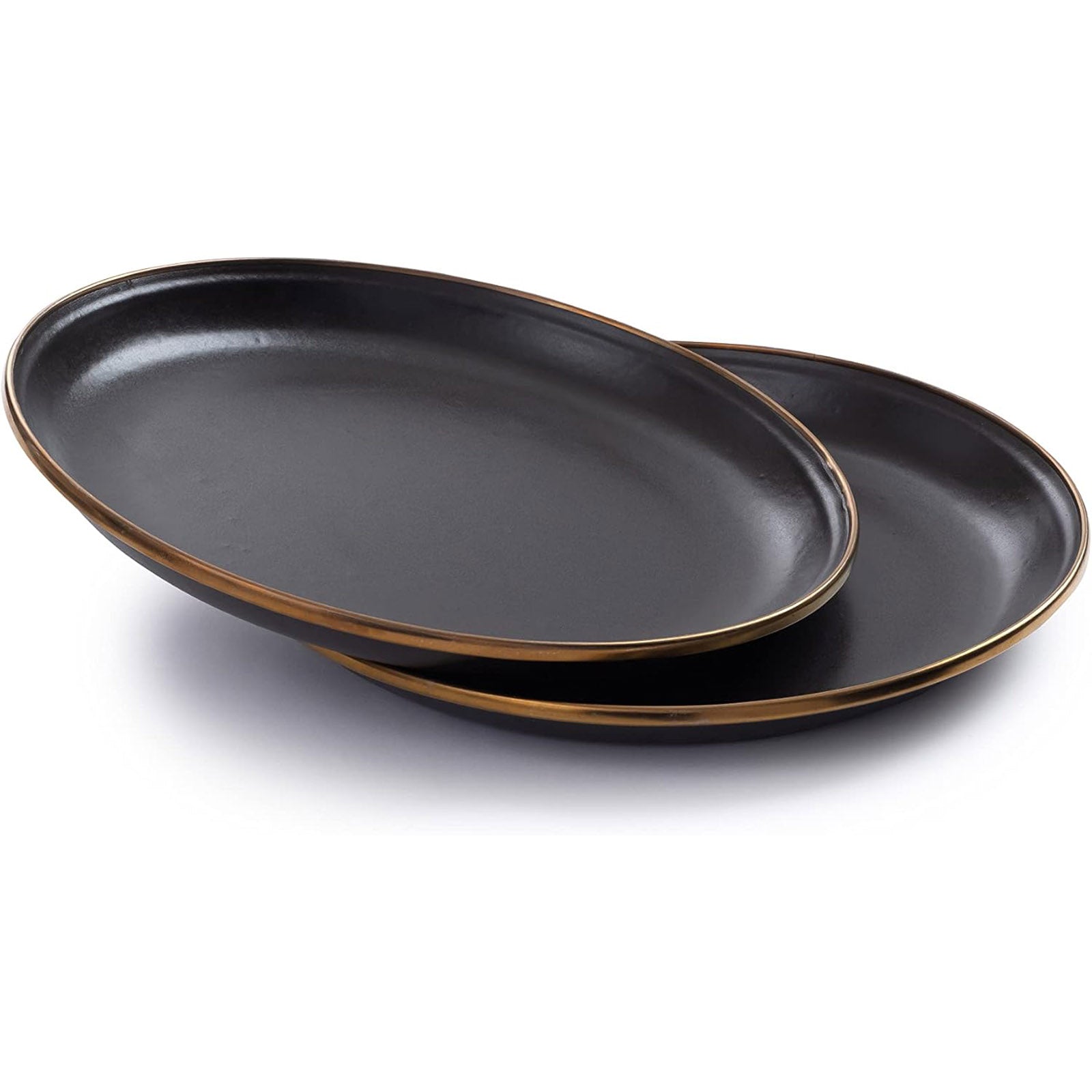 Ensemble d'assiettes émaillées BAREBONES, petite vaisselle de camping rétro en acier inoxydable, 2 pièces, Ø 21 cm