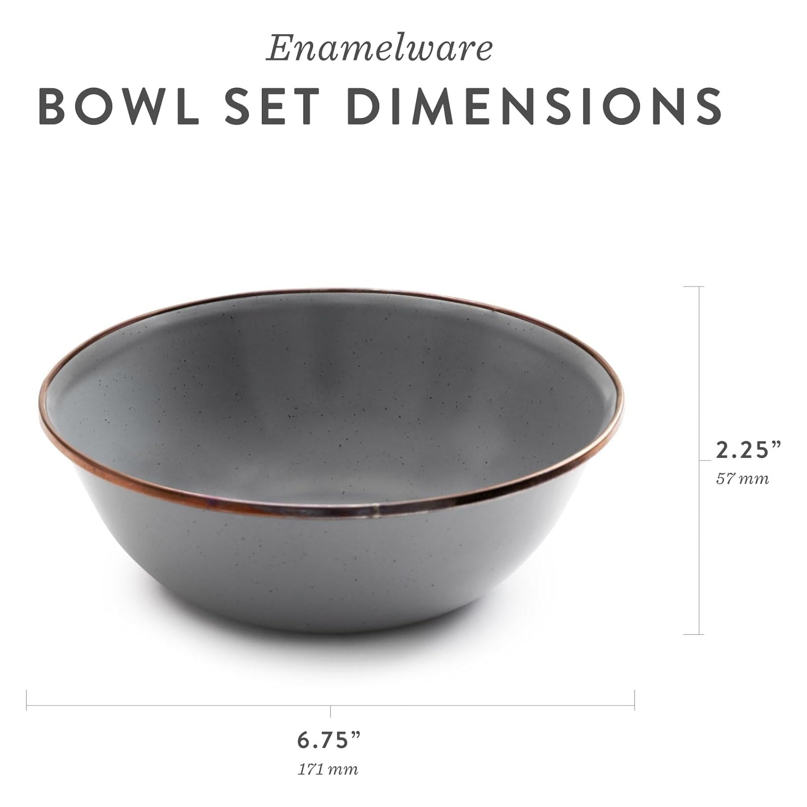 BAREBONES Enamel Bowl Set Retro Camping Tableware Bowl Stainless Steel 2 pcs