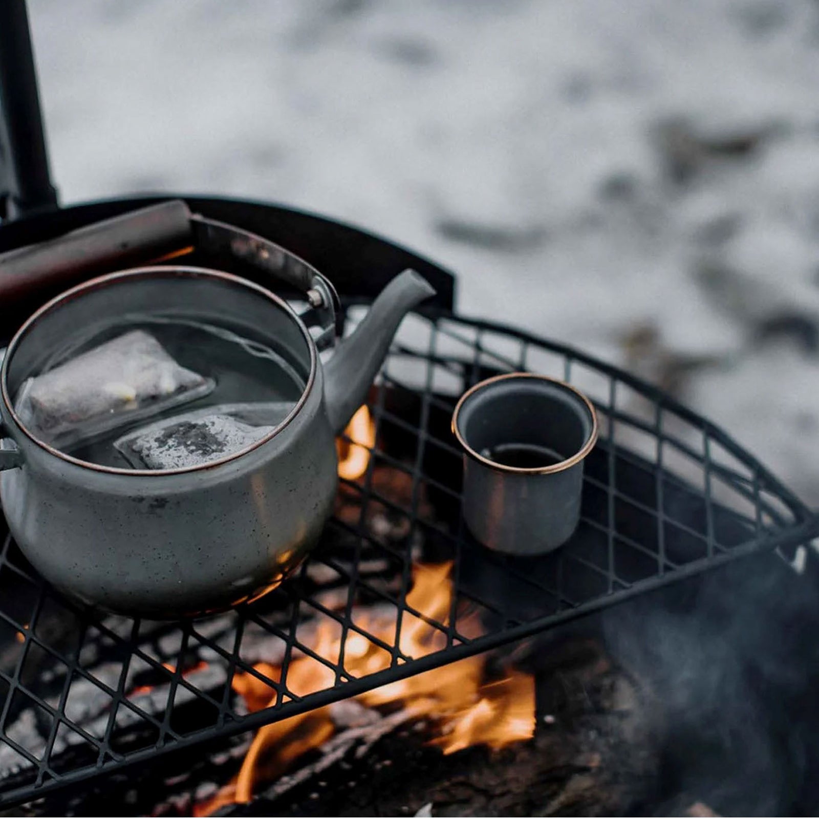 BAREBONES Emaille Tasse Set Retro Camping Geschirr Espresso Kaffee Edelstahl