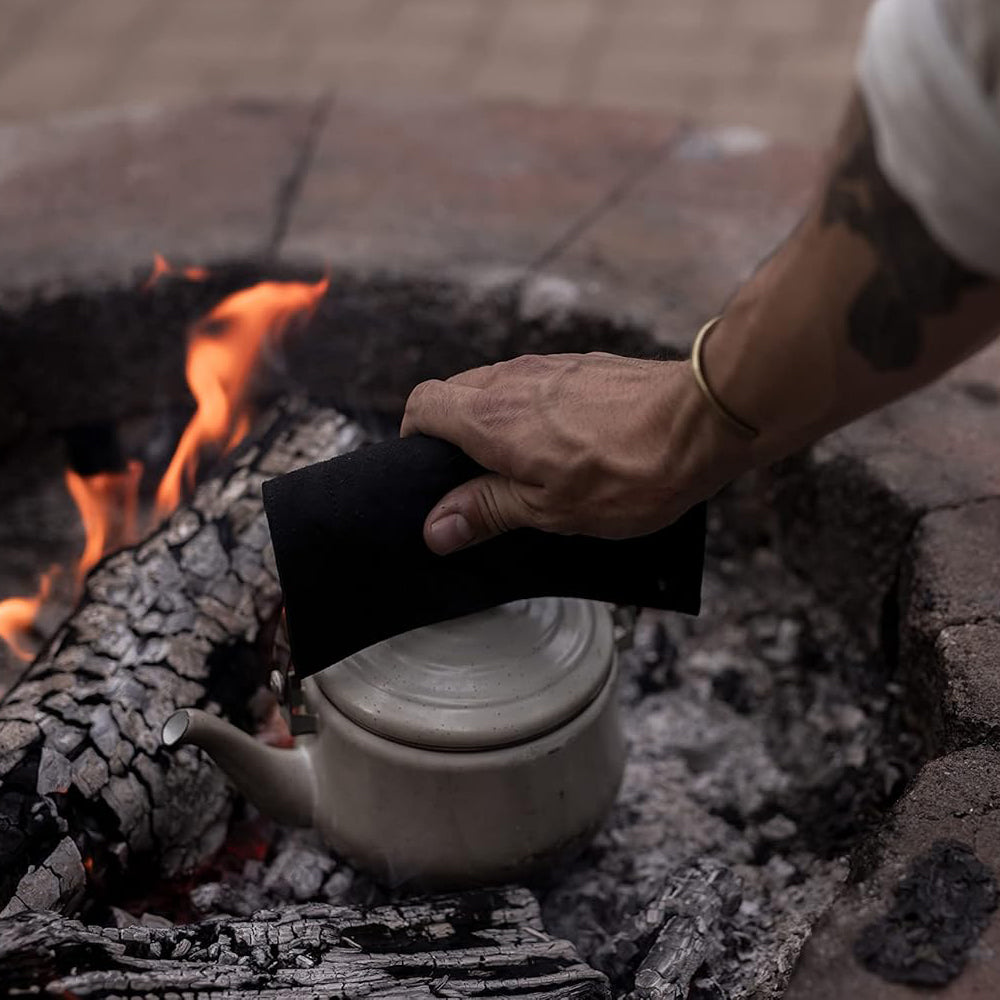 Théière en émail Barebones, bouilloire de camping, théière en acier inoxydable 1 L