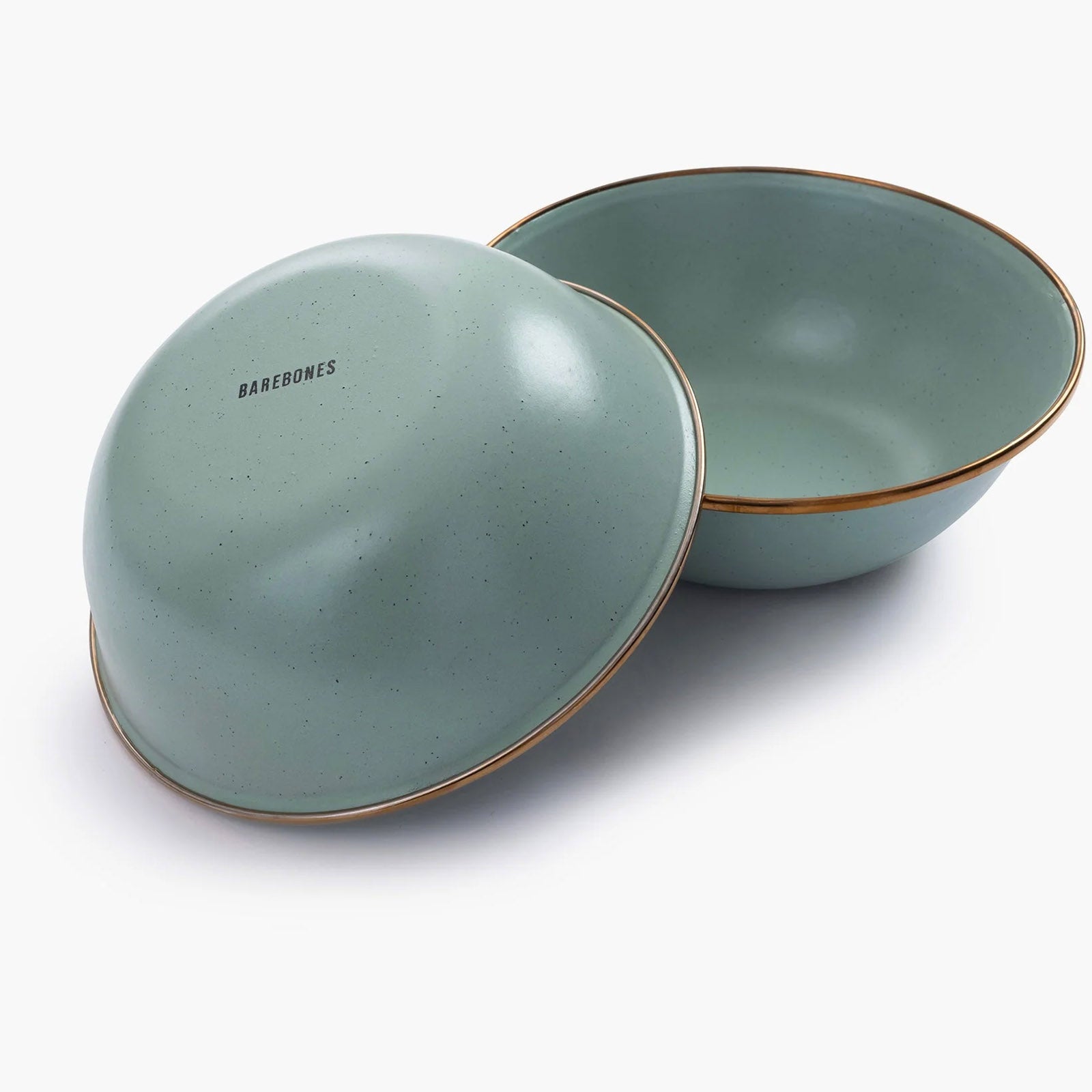 BAREBONES Emaille Schüssel Set Retro Camping Geschirr Schale Edelstahl 2 tlg
