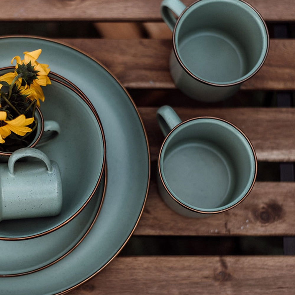 Ensemble de tasses en émail Barebones, vaisselle de camping rétro, tasse à café en acier inoxydable 473 ml