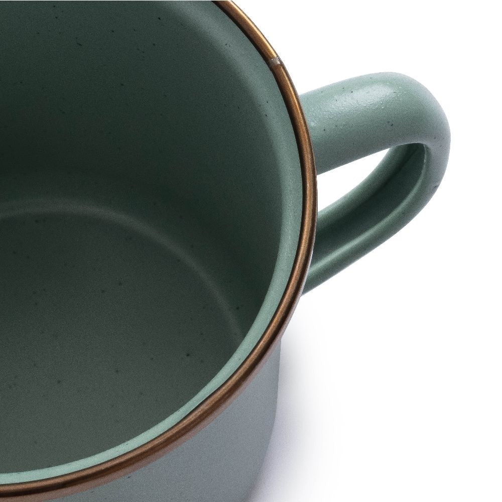 BAREBONES Emaille Becher Set Retro Camping Geschirr Kaffee Tasse Edelstahl 473ml