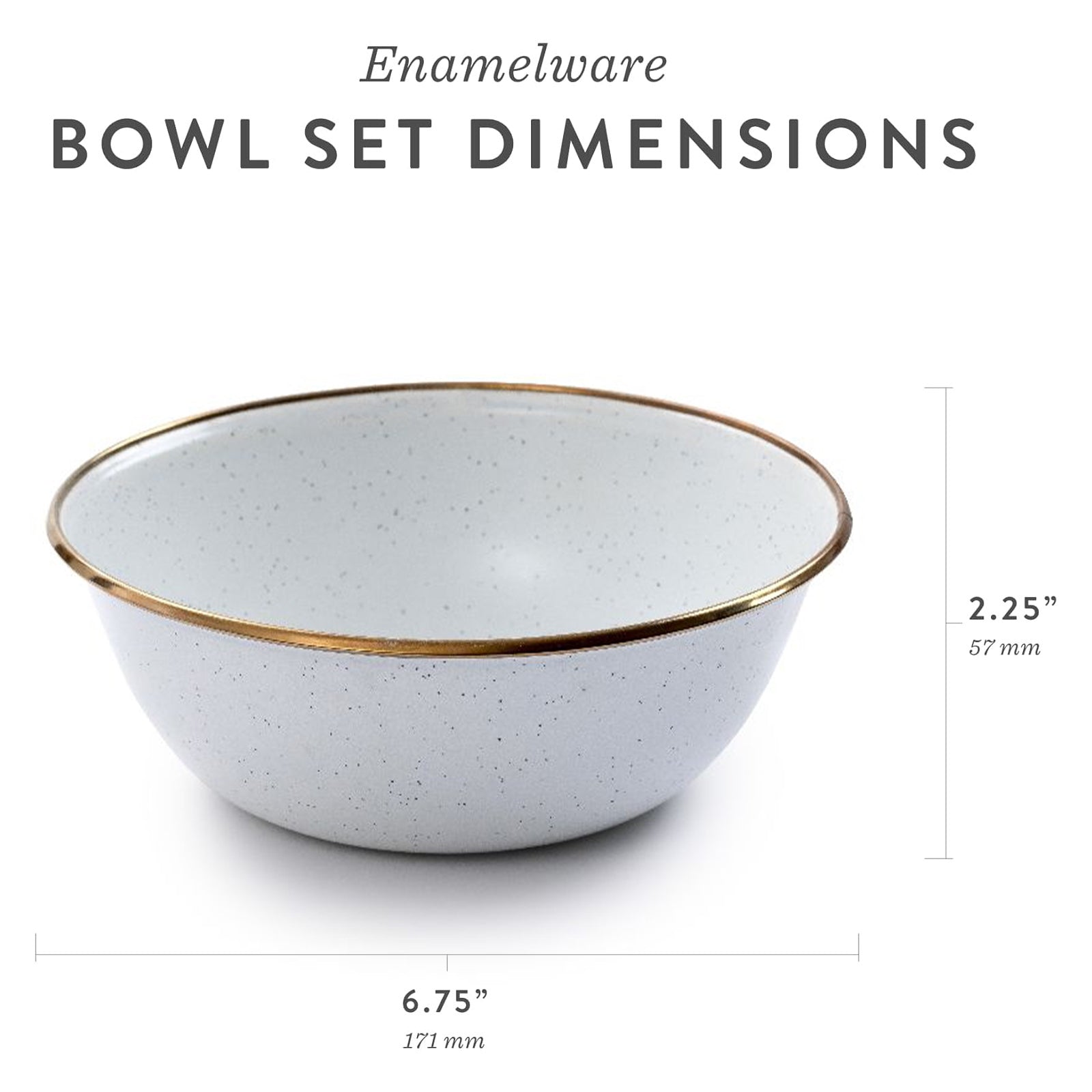 BAREBONES emaille kampeerservies set: bord, kom, beker, roestvrij staal, 8-delig
