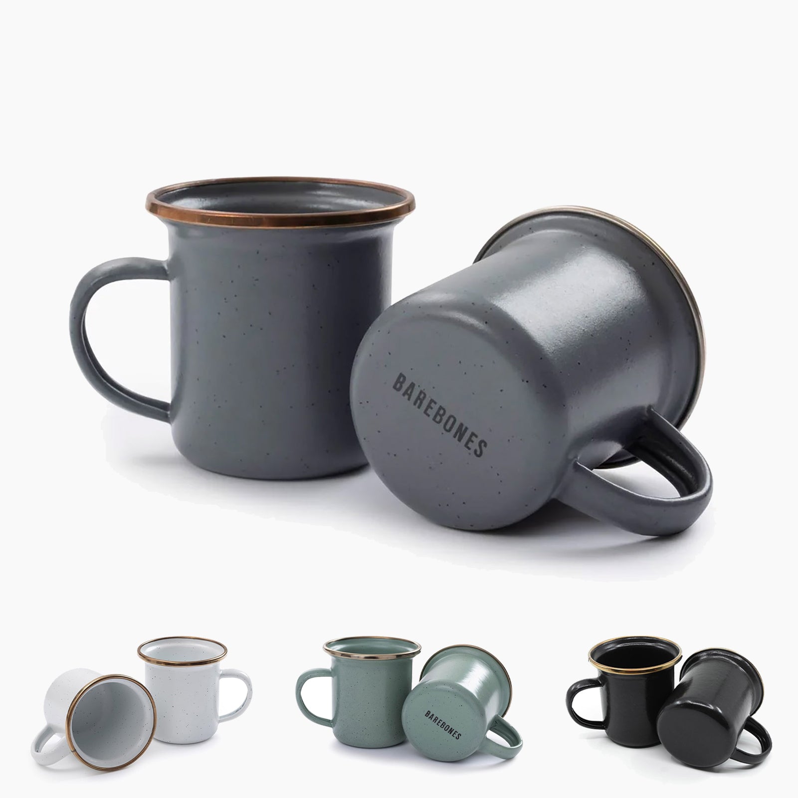 BAREBONES Emaille Tasse Set Retro Camping Geschirr Espresso Kaffee Edelstahl