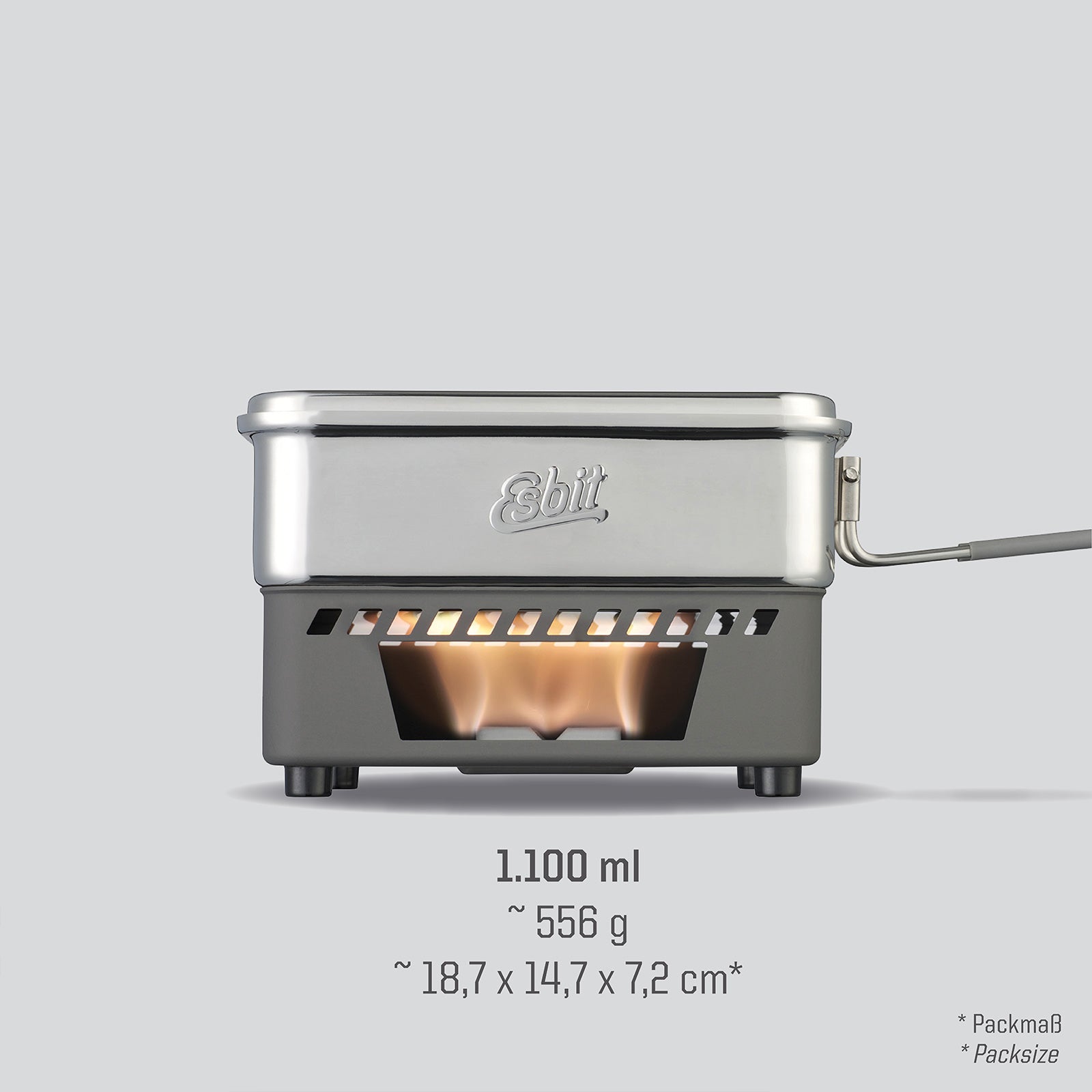 Ensemble de cuisson à combustible sec ESBIT, réchaud de camping, ensemble de casseroles et casseroles d'extérieur en acier inoxydable