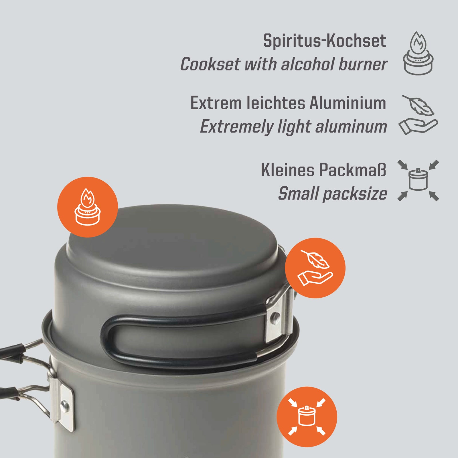 Ensemble de cuisson à combustible sec ESBIT Spiritus Mini réchaud de camping Réchaud d'extérieur en aluminium
