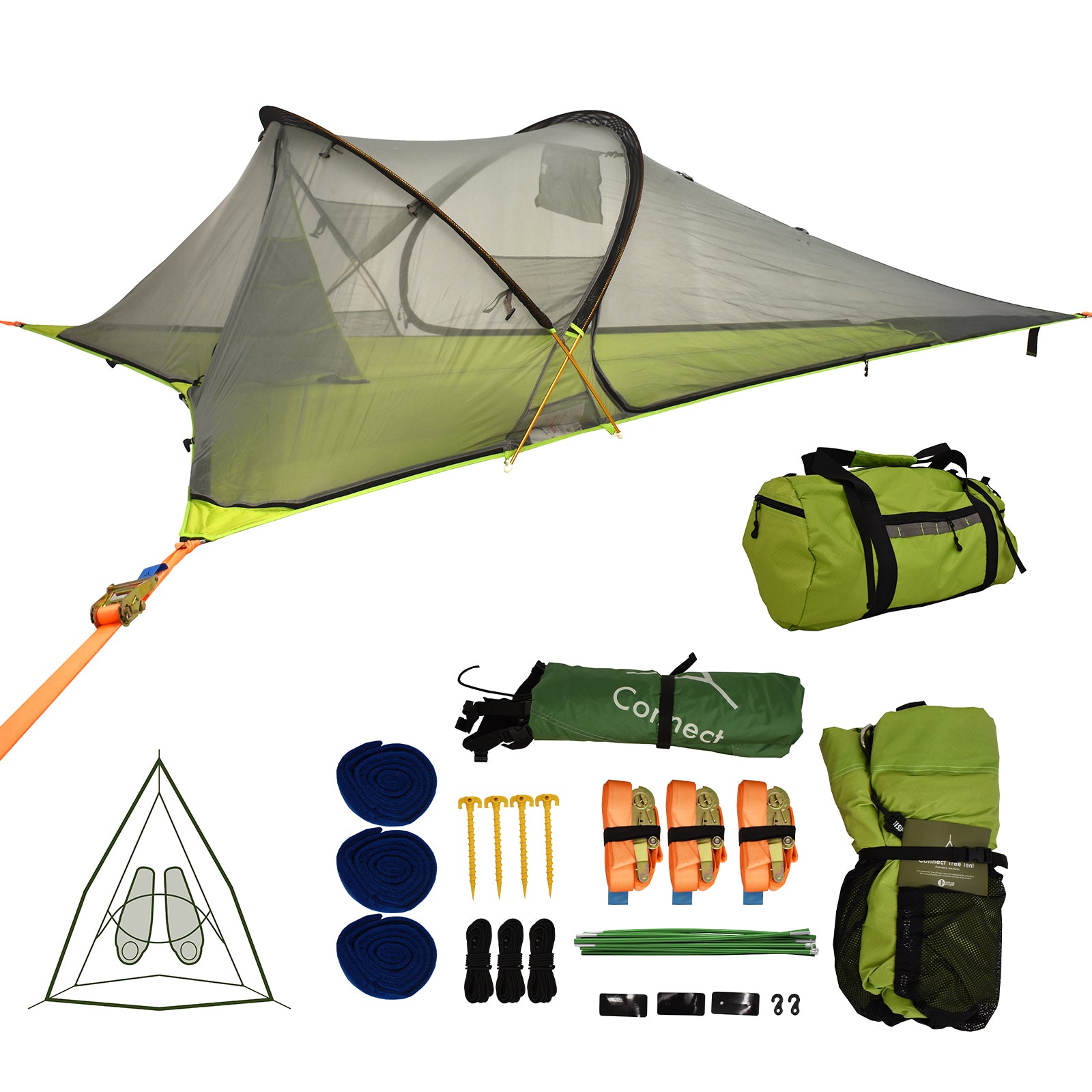 Tente hamac TENTSILE Connect 3.0 pour 2 personnes, randonnée, bivouac, plein air