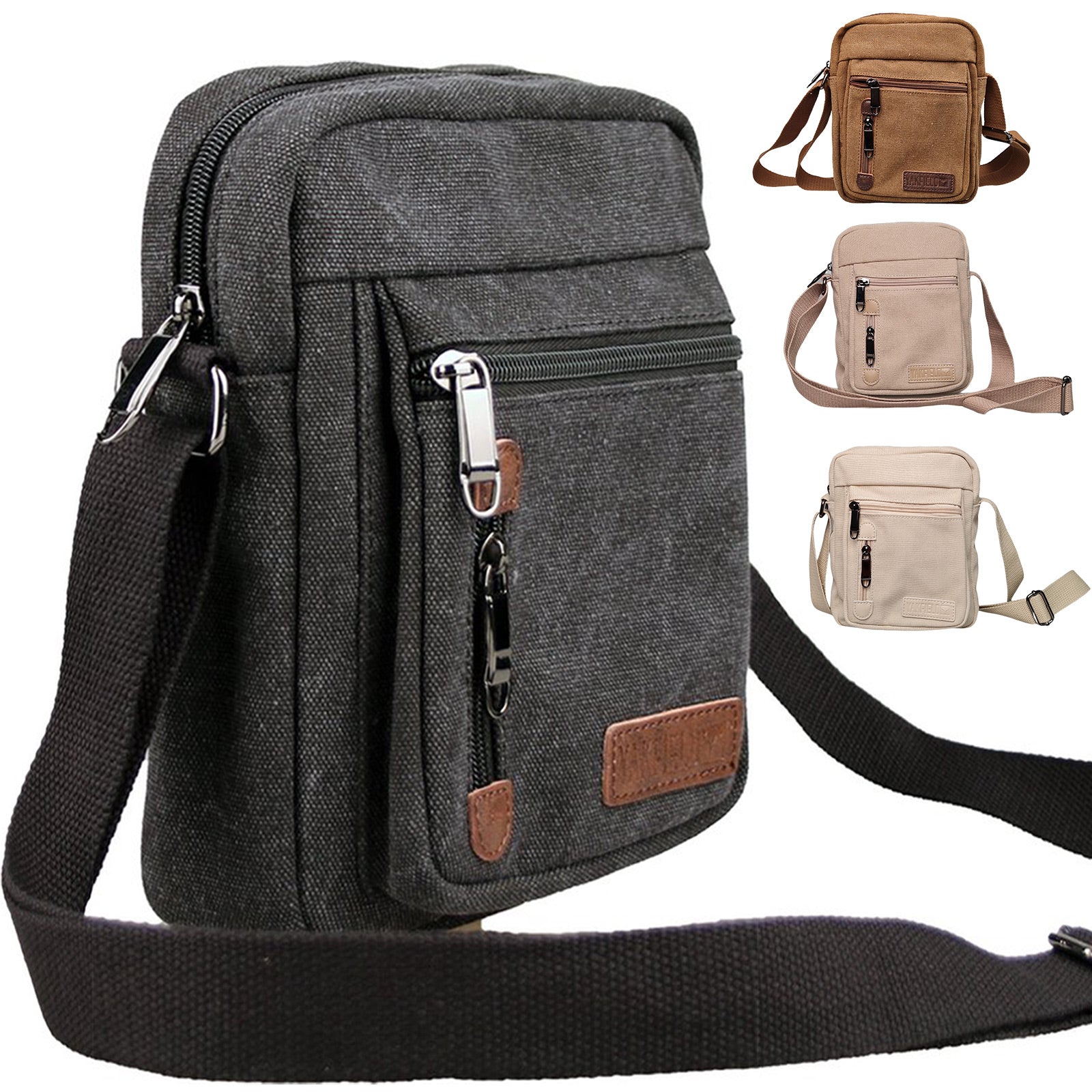 YAKFIELD Umhängetasche Cook Canvas Cross Body Schultertasche Reise Handy Tasche