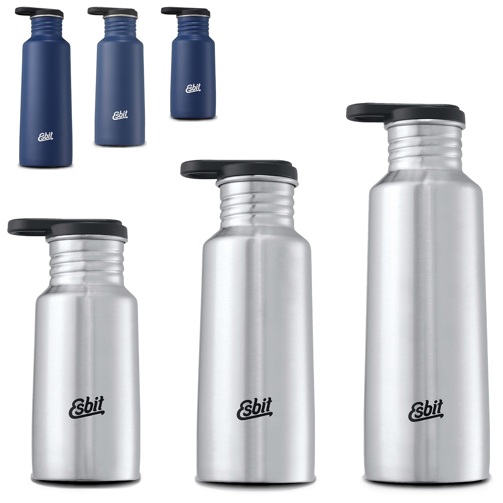 Bouteille de sport ESBIT Pictor, bouteille d'eau de vélo en acier inoxydable