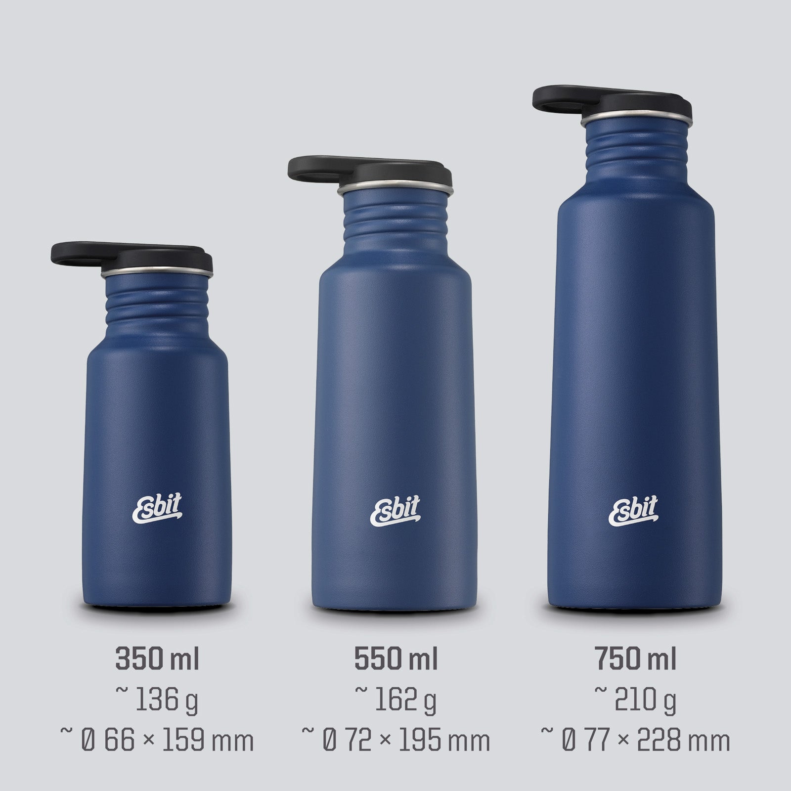 Bouteille de sport ESBIT Pictor, bouteille d'eau de vélo en acier inoxydable