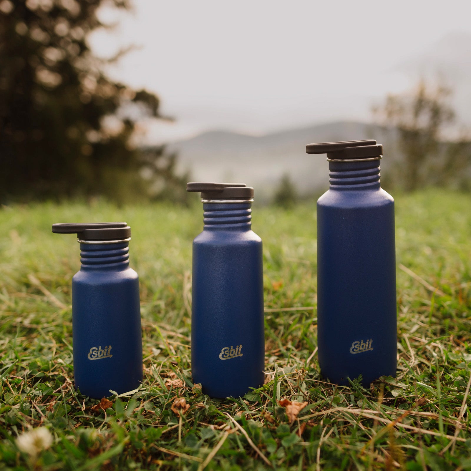 Bouteille de sport ESBIT Pictor, bouteille d'eau de vélo en acier inoxydable